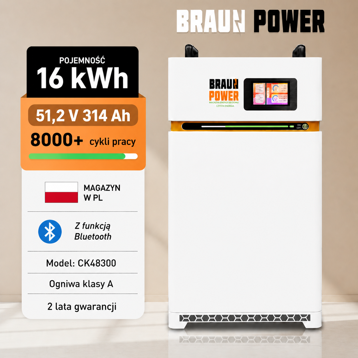 Magazyn Energii Off-Grid (kompletny) 16KW 314ah - ogniwa LIFEPO4 - obrazek 3