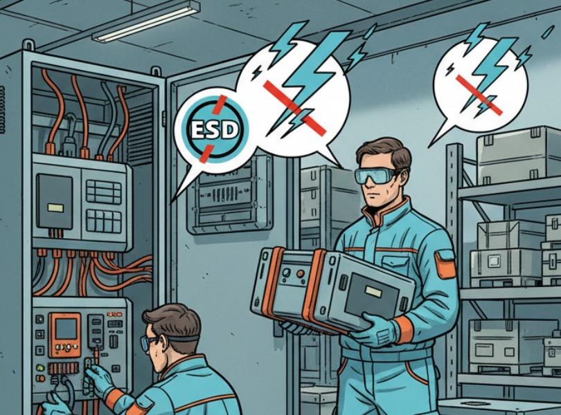 Odzież ESD przy montażu magazynów energii